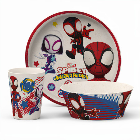Spider-Man and His Amazing Friends Kids 3-piece Dinnerware Set